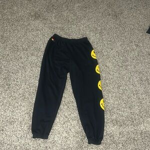 Aviator Nation black smiley sweatpants super good condition